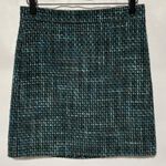 J.Crew  Tweed Mini Skirt Style F7474 Black Blue Green Size 00 Photo 1