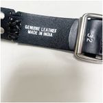 BKE Women’s Crossstich Black Studded Leather Belt Size 32 Y2K Moto Style Photo 8