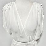 ASOS New Design Sleeveless V-Neck Tie Back Beach Romper Cover-Up White Size 4 Photo 6