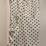 CHAPS  dress - white with black polka dots - size 14. Flattering. Pockets! Photo 3