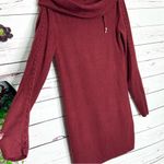 White House | Black Market WHBM Maroon Thick Cowl Neck Long Sleeve Sweater Size Medium Photo 3