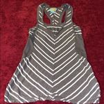 C&C California  Gray and White Striped top Photo 0