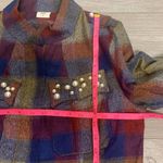 CAbi  #3555 collage plaid pearl jacket 3555 shacket sz M Photo 7