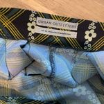 Urban Outfitters Black, Yellow, Floral Plaid Pleated Mini Wrap Skirt M Photo 4