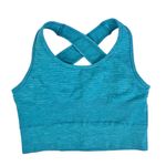 Alphalete Vault Sports Bra Cayman Turquoise Blue Cross Back Size Small Photo 2