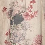 Soft Surroundings  Shirt Women Small Cream Multi Floral Aria Tunic Top Sheer Boho Photo 5
