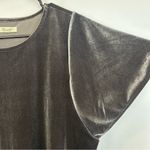 Madewell  Velvet Grey Short Sleeve Butterfly Blouse Size Small Photo 3