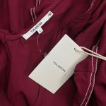 Tularosa  Heather Blouse Ruffle Collar Tassel Tie Back Red Size L Photo 10