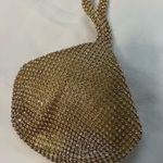 vintage vibe triangle rhinestone evening handbag clutch NWOT Gold Photo 1