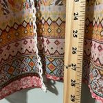 Tantrums women's size medium creme floral pullover cover up kimono 3/4 sleeves Orange Photo 1