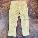 Chico's Chico’s Shimmer Green Gold Floral Jeans 0.5, 6 Photo 8