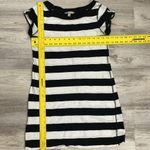 Banana Republic Black & White Striped Short Sleeve Cotton Mini Dress Size SP Photo 8