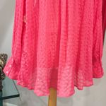 Free People Pink Love Life Sheer Buttondown Photo 6