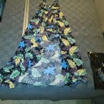 Yuna Floral Maxi Short Beach Tropical Botanical Sleeveless Dress SM High Low Size M Photo 3