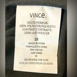 Vince Leather Trim Strapping Dress in Black Size 10 Photo 8