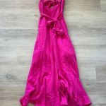 Selfie Leslie Twin Flame Drawstring Bust Midi Dress in Hot Pink Photo 5