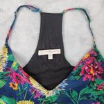 Lavender Brown  Womens Silk Floral  Cami Tank Top Made In USA Size M Medium Photo 1