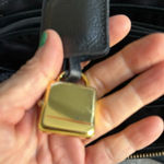 Joy & Iman Black Leather Tote Large Shoulder Bag Best Friend Satchel Top Handles Gold Photo 9