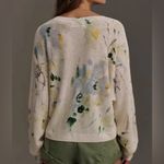  By Anthropologie Printed-Linen Pullover Sweater Photo 1