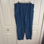 National floral embroidered hemmed jeans size 22W Blue Photo 4