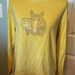 Life is Good Life Is‎ Good yellow horse long sleeve t-shirt graphic women size medium M Photo 0