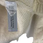 Wallace Women's‎ Size Medium Cream Mohair Wool Cable Knit Sweater Photo 4