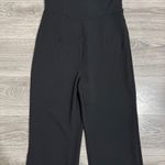 UNIQ Elegant Black Wide Leg V Neck Sleeveless Jumpsuit Women Large Photo 4