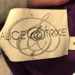 Alice & Trixie  Purple Silk Floral Print Flutter Sleeve Dress Womens XS Mini Photo 4