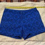 Cynthia Rowley  Blue Damask Print Women's Shorts sz 6 Boho Printed Photo 0