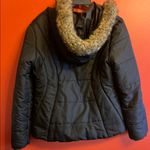 Elegant Black Puffer Jacket with Faux Fur Trim size L Size L Photo 4