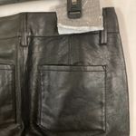 Free People  women's size 25 heavy black faux leather four pocket pants 26x26" Photo 4