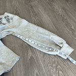 Ann Taylor  Sweatshirt Womens Medium Floral Embroidered Gray Photo 5