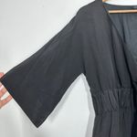 COS Black Silk V Neck Mini Dress Flare Sleeve Cocktail Wedding Guest Dress Photo 1