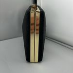 Natasha Black Metallic Gold Clutch Evening Purse Handbag Bag Photo 4