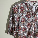 Boden Frilled Short Sleeve Shirt Red Size 2 Photo 3