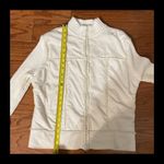Cato off white sweater jacket with Sherpa fleece inside. Size large Photo 11