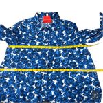 Carolina Herrera  cotton Blue and White Floral Long Sleeve self-tie belt Dress Photo 8