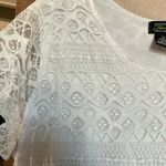 Shannon Ford White Flutter Sleeve Lace Blouse 2x Photo 5