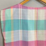 Vintage Pastel Top Boxy Plaid Women JCPenny Retro Twee Nostalgia Whimsy 80s Fun Pink Photo 7