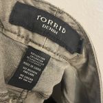 Torrid  Button Fly Skinny Jeans Olive Green 18 Photo 3
