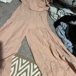 Selfie Leslie  STRAPLESS WIDE LEG JUMPSUIT NUDE PINK Small Photo 3