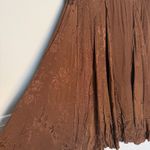 Free People Brown Flowy Bohemian Chic Floral Middi Skirt  Photo 5