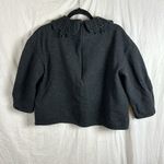 Asie Womens Sweater Charcoal Crotchet Collar Gray Size undefined Photo 5