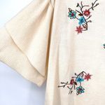 Jealous Tomato Cream Embroidered Sweater Size Small Photo 4