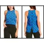 ALC Frank 💕ALC💕 Anise Snakeskin Print Crepe Tank Top Blue 2 NWT Photo 5
