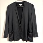 Helmut Lang  Black cotton casual one button blazer jacket cardigan Photo 0