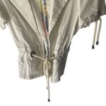 ETT TWA‎ Y2k Women's Size 6 Small White Cotton Cargo Tie Utility Jacket Top Photo 2