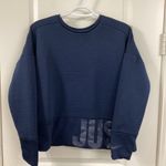 Nike  Women's Navy Ribbed Sweatshirt Photo 1