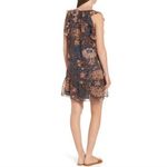 Madewell Navy Sea Floral Patterned Ruffle Shift Dress Photo 2