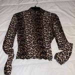 Cheetah Print High Neck Top Multi Size M Photo 0